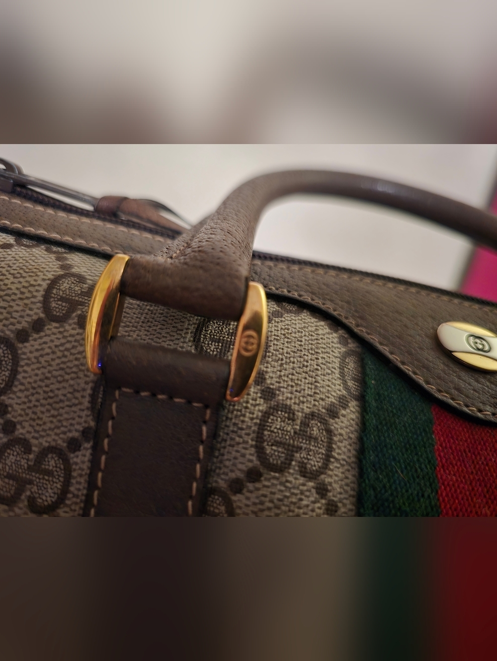 Gucci Accessory Collection Supreme Boston Bag, Brown - Picture 3 of 13